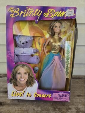 Britney Spears Live in Concert Doll w/ Purple Bear 2000 PlayAlong nrfb